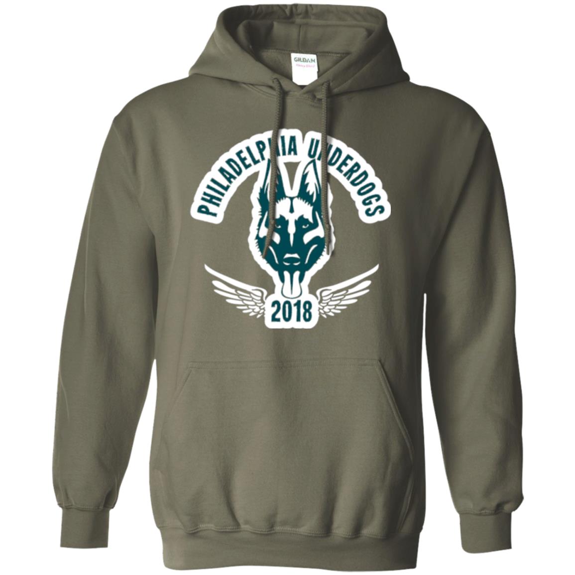 Dog Lover T-shirt Philadelphia Underdogs Military Green