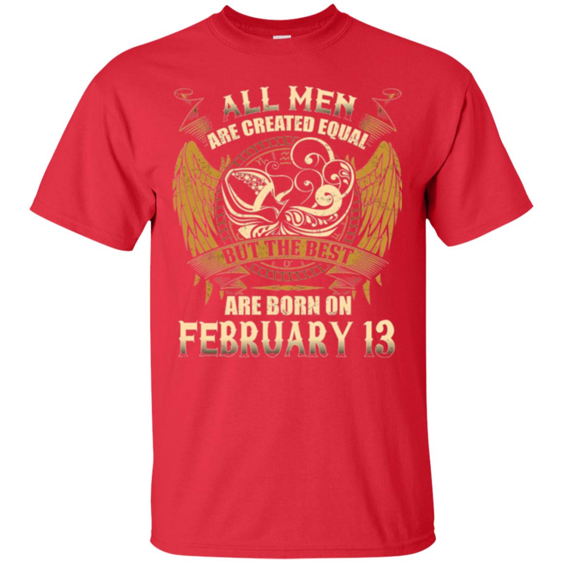Aquarius T-shirt The Best Are Born On February 13 Red