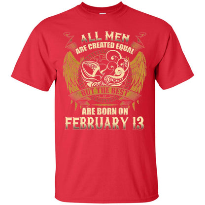 Aquarius T-shirt The Best Are Born On February 13 Red