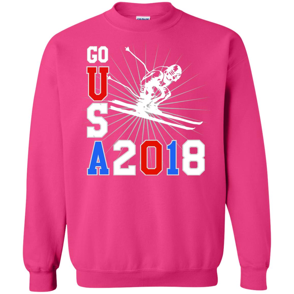 Alpine Skiing T-shirt Go Usa 2108 Cool Heliconia