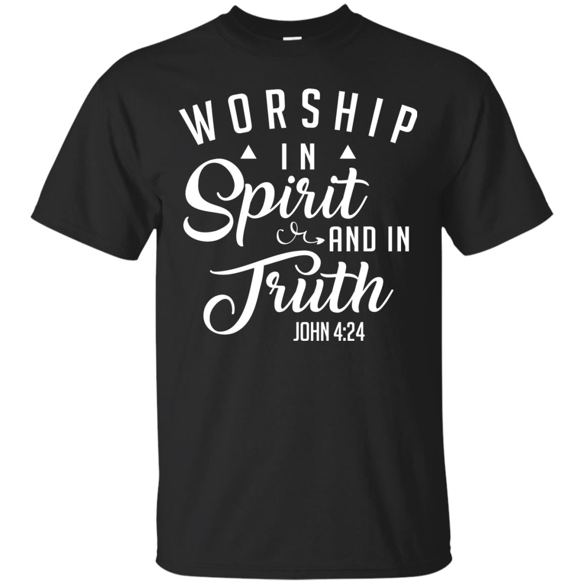 Christian T-shirt Worship In Spirit And In Truth Black