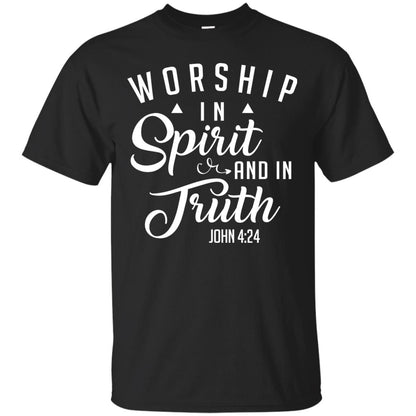 Christian T-shirt Worship In Spirit And In Truth Black