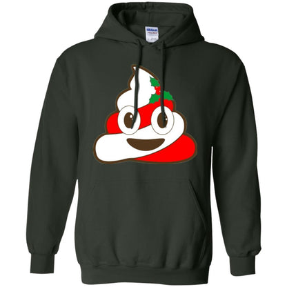 Funny Christmas T-shirt Poop Emojis Christmas Forest Green