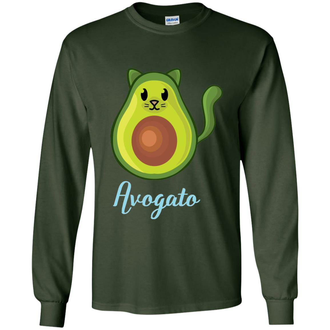 Avogato Avocado Cat Funny Avocato T-shirt Forest Green