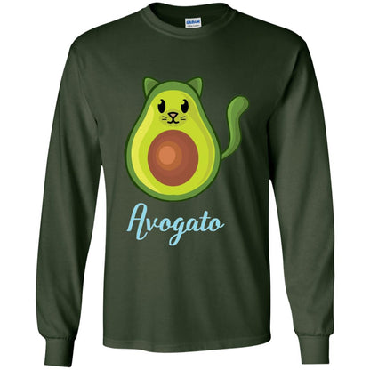 Avogato Avocado Cat Funny Avocato T-shirt Forest Green