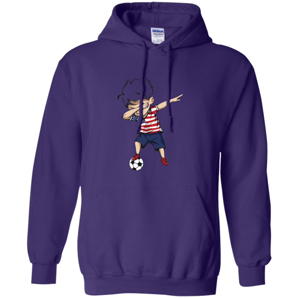 Dabbing Soccer Boy United States Jersey Shirt Usa Football Purple
