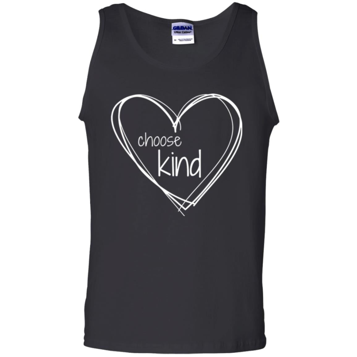 Anti-bullying T-shirt Choose Kind In White Heart Black