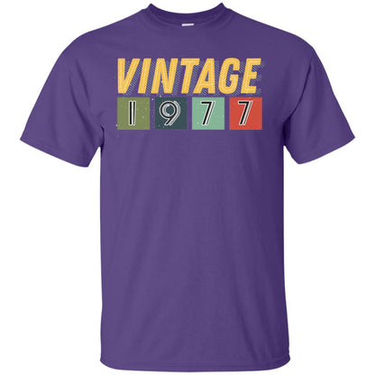 Vintage 1977 41th Birthday Gift Shirt For Mens Or Womens Purple