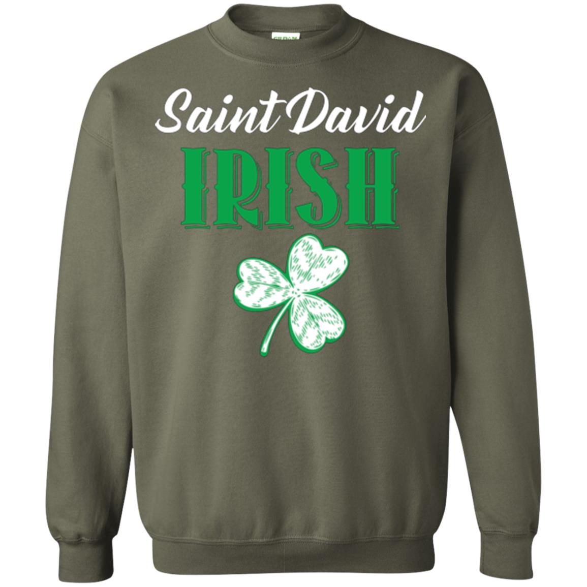 Saint Patrick's Day T-shirt Saint David Irish Military Green