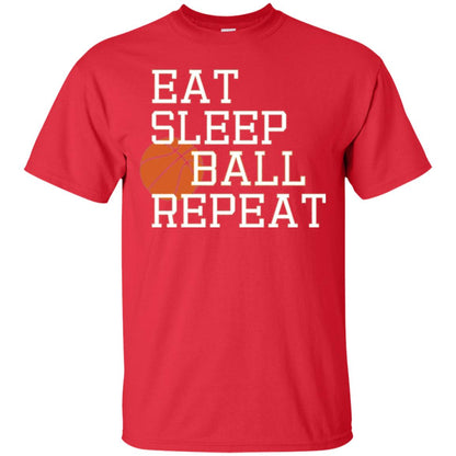 Basketball T-shirt Eat Sleep Basketball Repeat Red