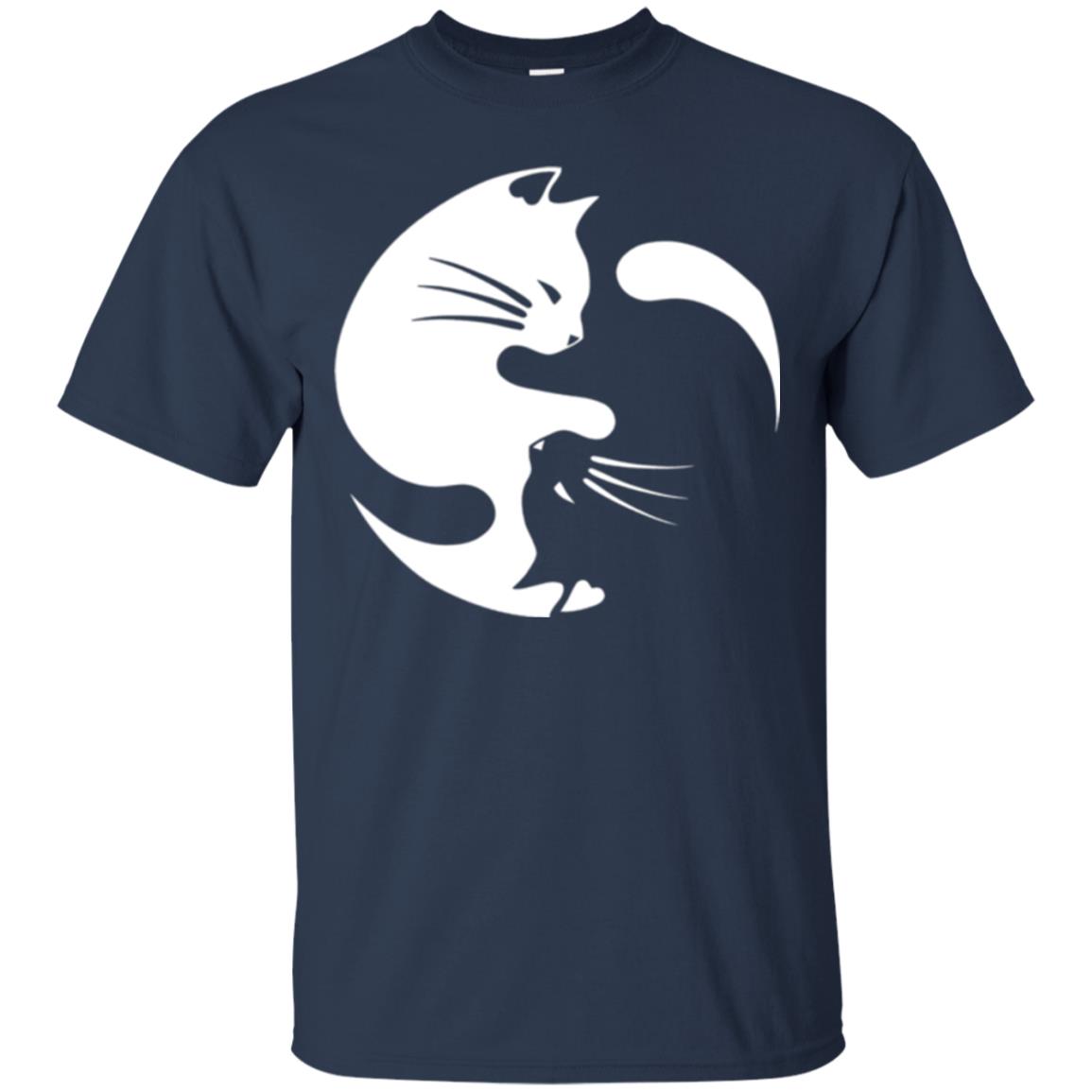 Ying Yang Cat T-shirt Navy