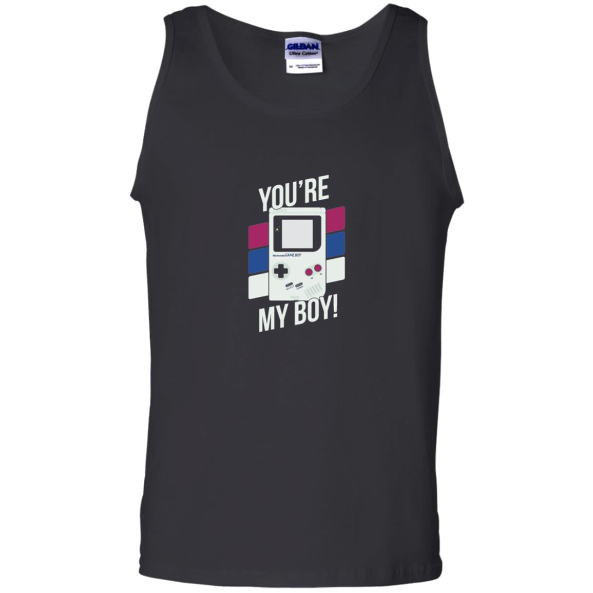 You_re My Boy Stripe Graphic Game Shirt For Boy Black