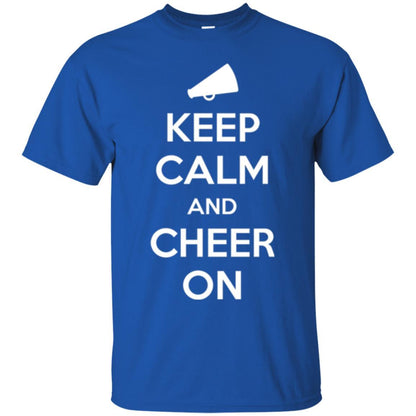 Cheerleader T-shirt Keep Calm And Cheer On Royal