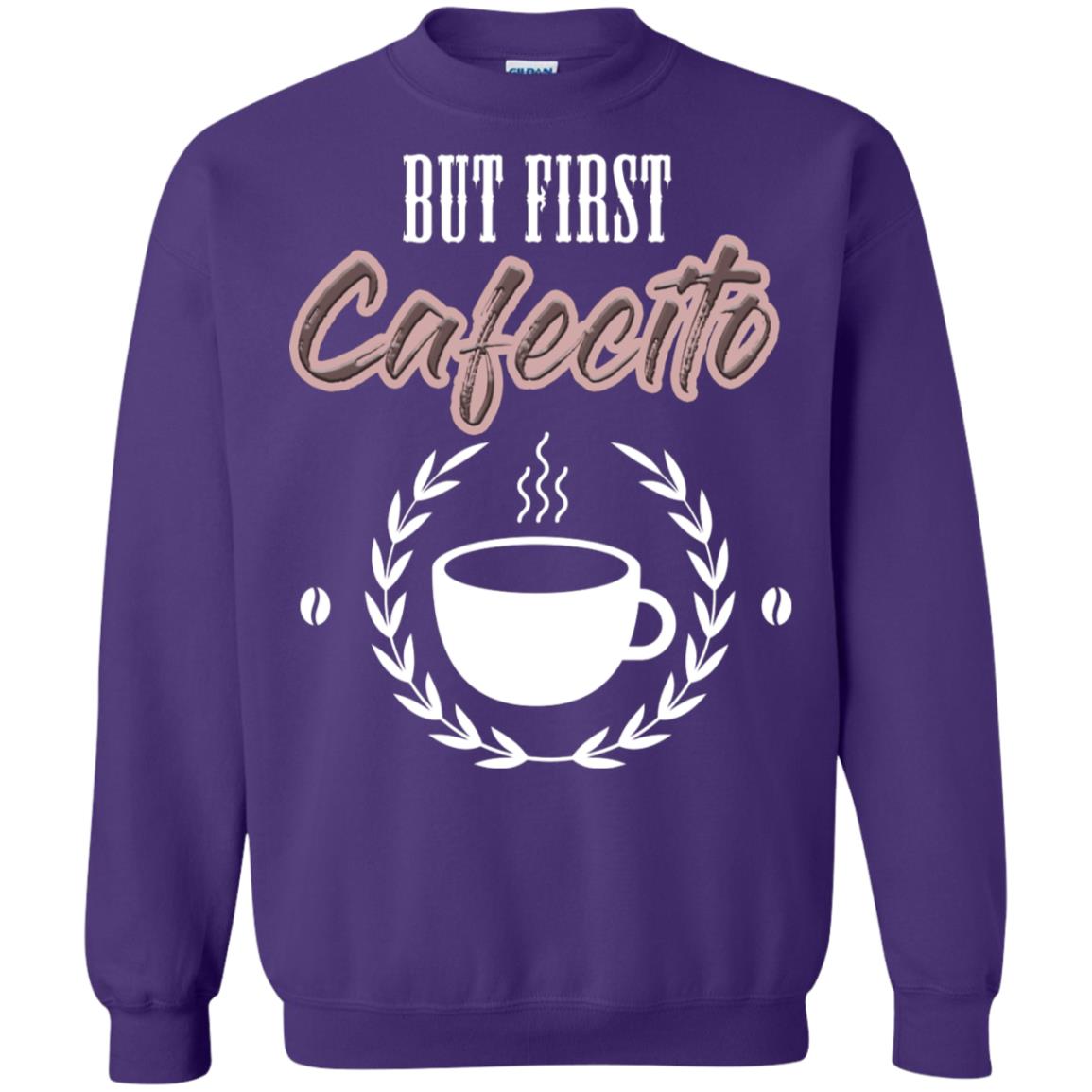 But First Cafecito Coffee Gift Shirt For Mens Or Womens Purple
