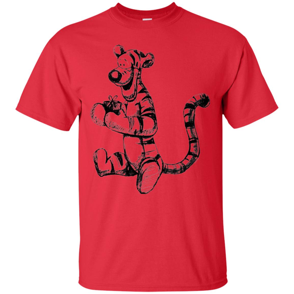 Movie T-shirt Tigger Sketch Red