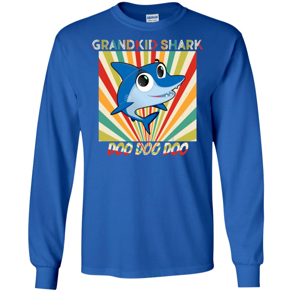 Grandkids Shark Doo Doo Doo Family Shark Gift Shirt Royal