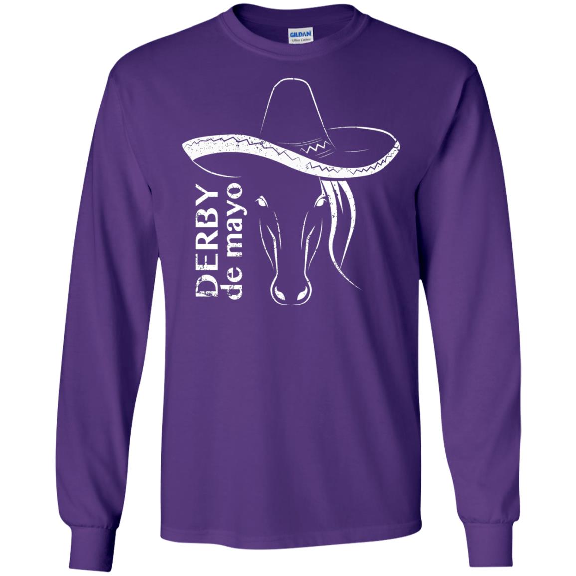 Derby De Mayo Sombrero Horse Race Shirt Purple