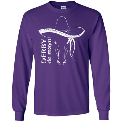 Derby De Mayo Sombrero Horse Race Shirt Purple