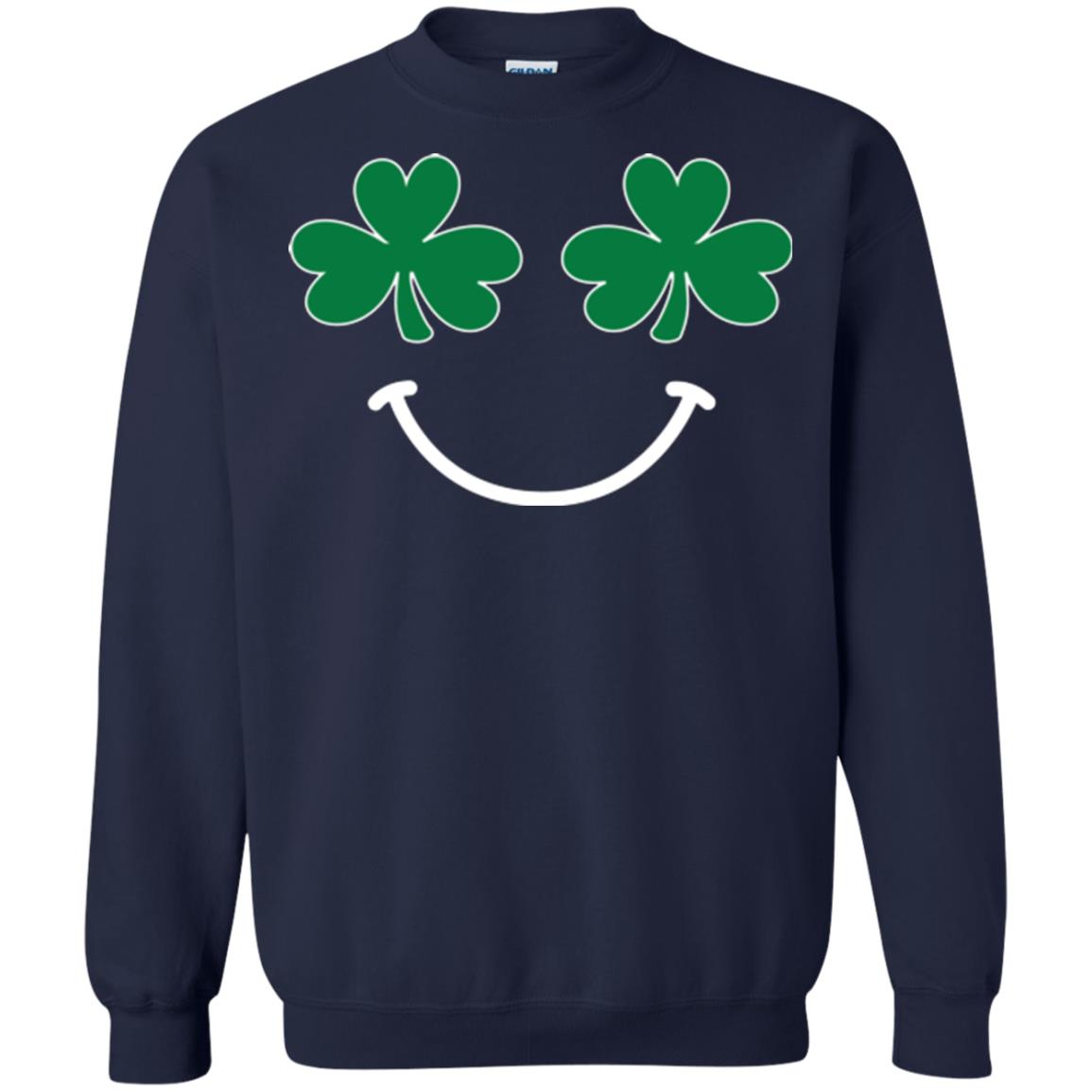 Saint Patrick's Day T-shirt Smiling Shamrocks Navy