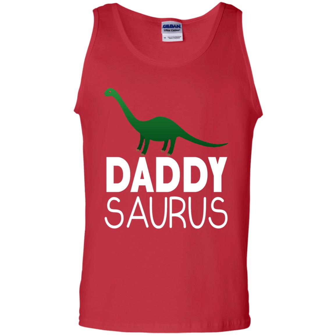 Daddy Saurus Dinosaur Matching Daddy T-shirt Red