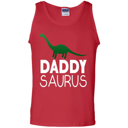 Daddy Saurus Dinosaur Matching Daddy T-shirt Red