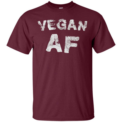 Vegetarian T-shirt Vintage Vegan Af T-shirt Maroon