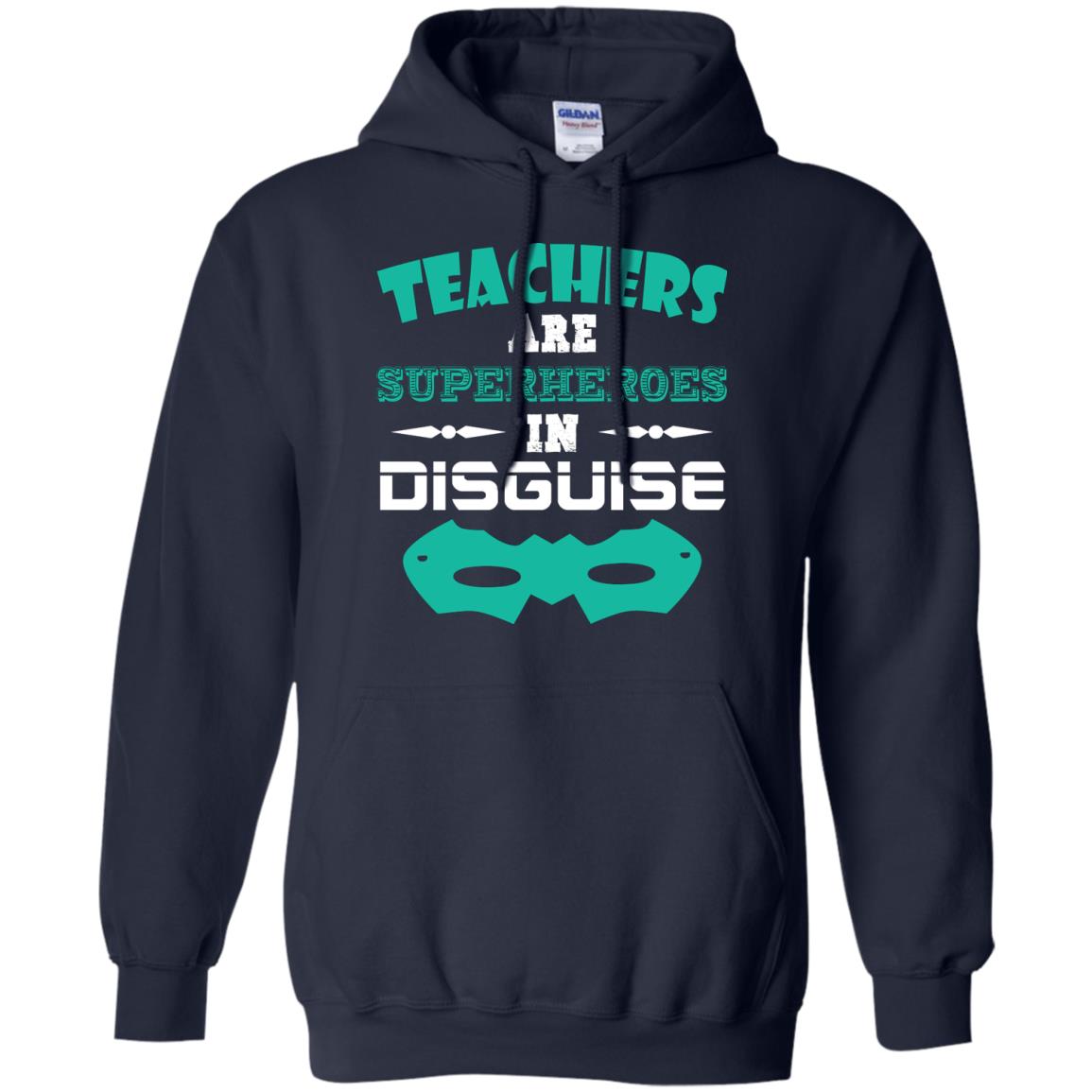 Teachers Are Superheroes In Disguise Movie Lover T-shirt Navy