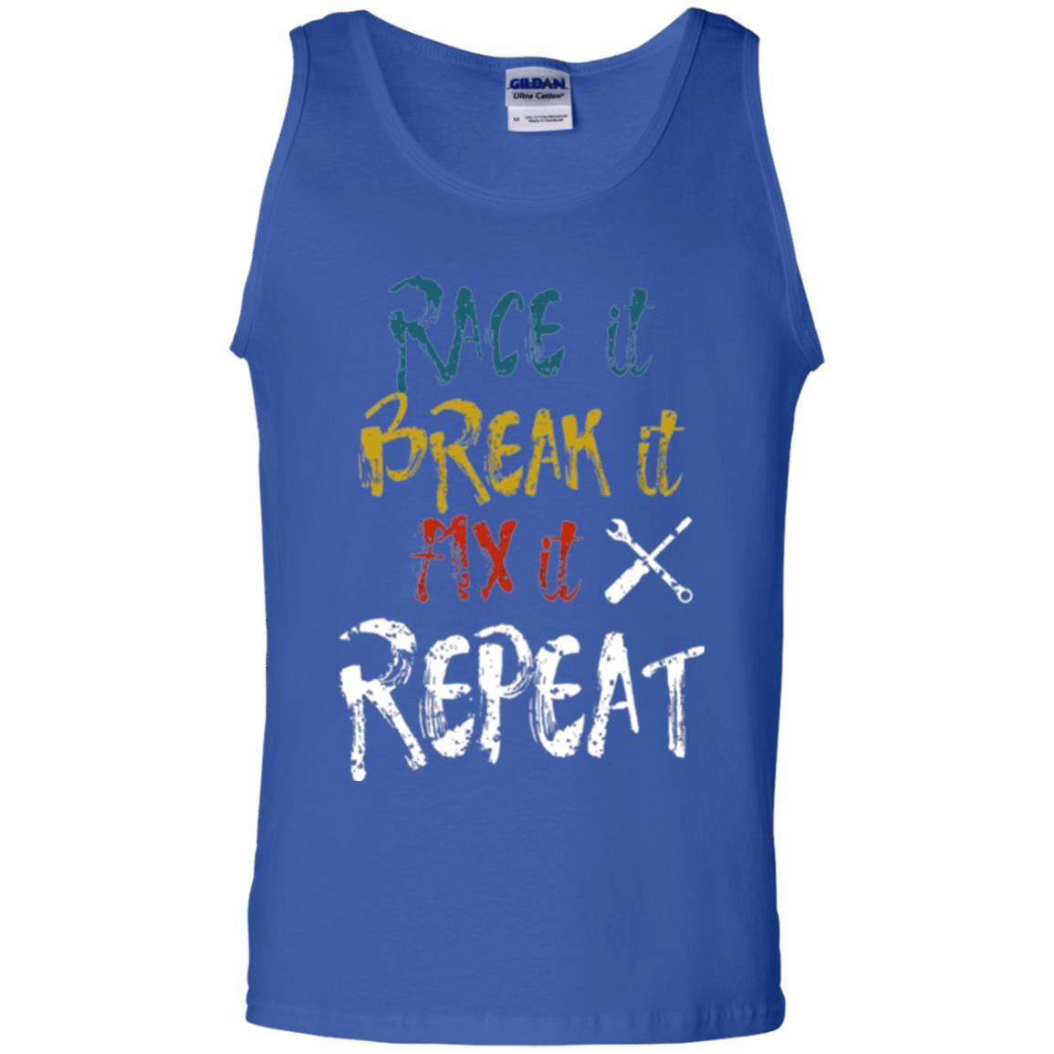 Mechanic T-shirt Race It Break It Fix It Repeat Royal