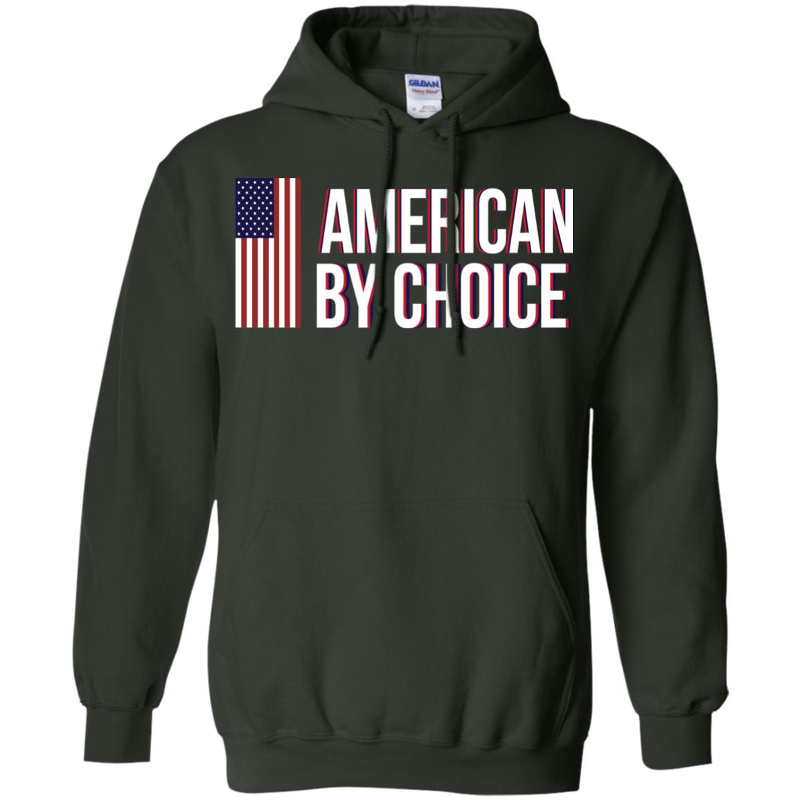 Flag Of American By Choice T-shirt Forest Green
