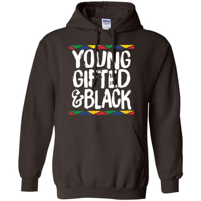 African Pride History Heritage T-shirt Young Gifted And Black Dark Chocolate