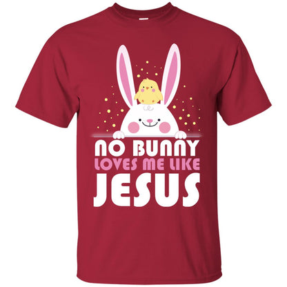 No Bunny Loves Me Like Jesus Christian T-shirt For Easter Day Cardinal