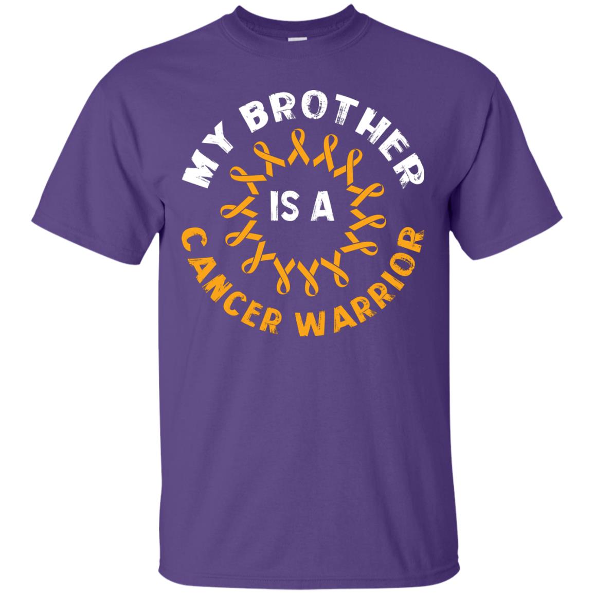 My Brother Is A Cancer Warrior Sarcoma Awareness T-shirt Purple