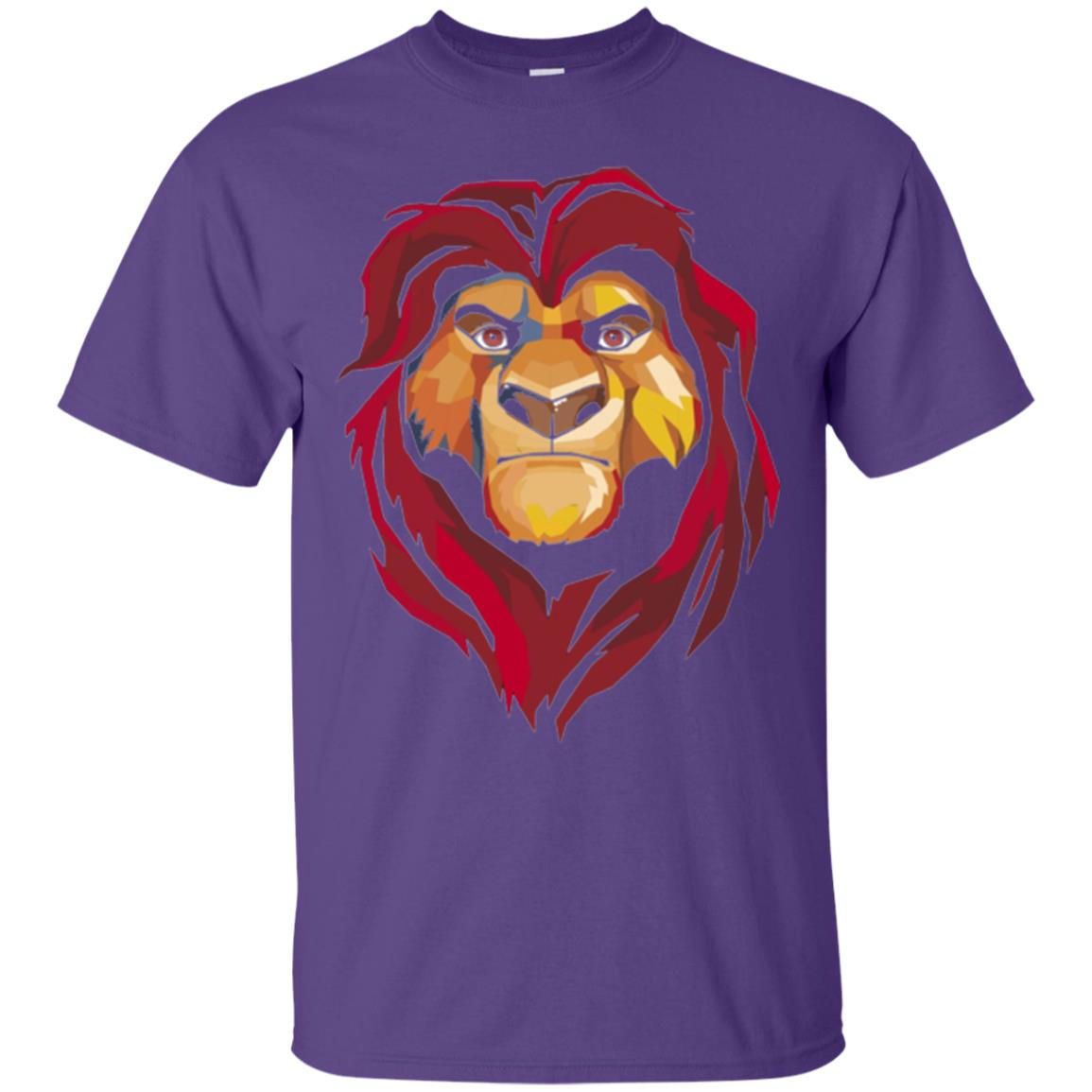 Cartoon Lover T-shirt Lion King Mufasa Geometrics Graphic Purple