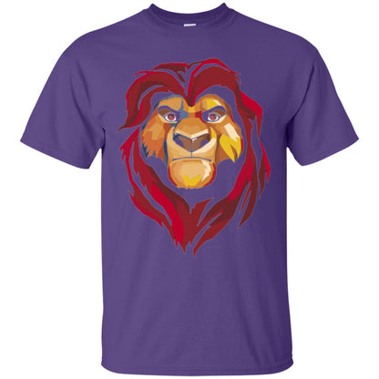Cartoon Lover T-shirt Lion King Mufasa Geometrics Graphic Purple