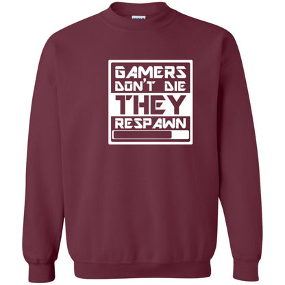 Video Gamer Shirt Don_t Die They Respawn Maroon