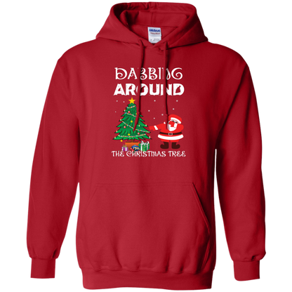 Christmas T-Shirt Dabbing Around The Christmas Tree Red