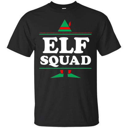 Christmas T-shirt Elf Squad Holiday Family Group Matching Black