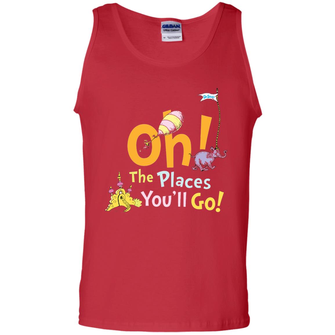 Read Across America Day T-shirt Dr. Seuss Oh The Places You_ll Go Red