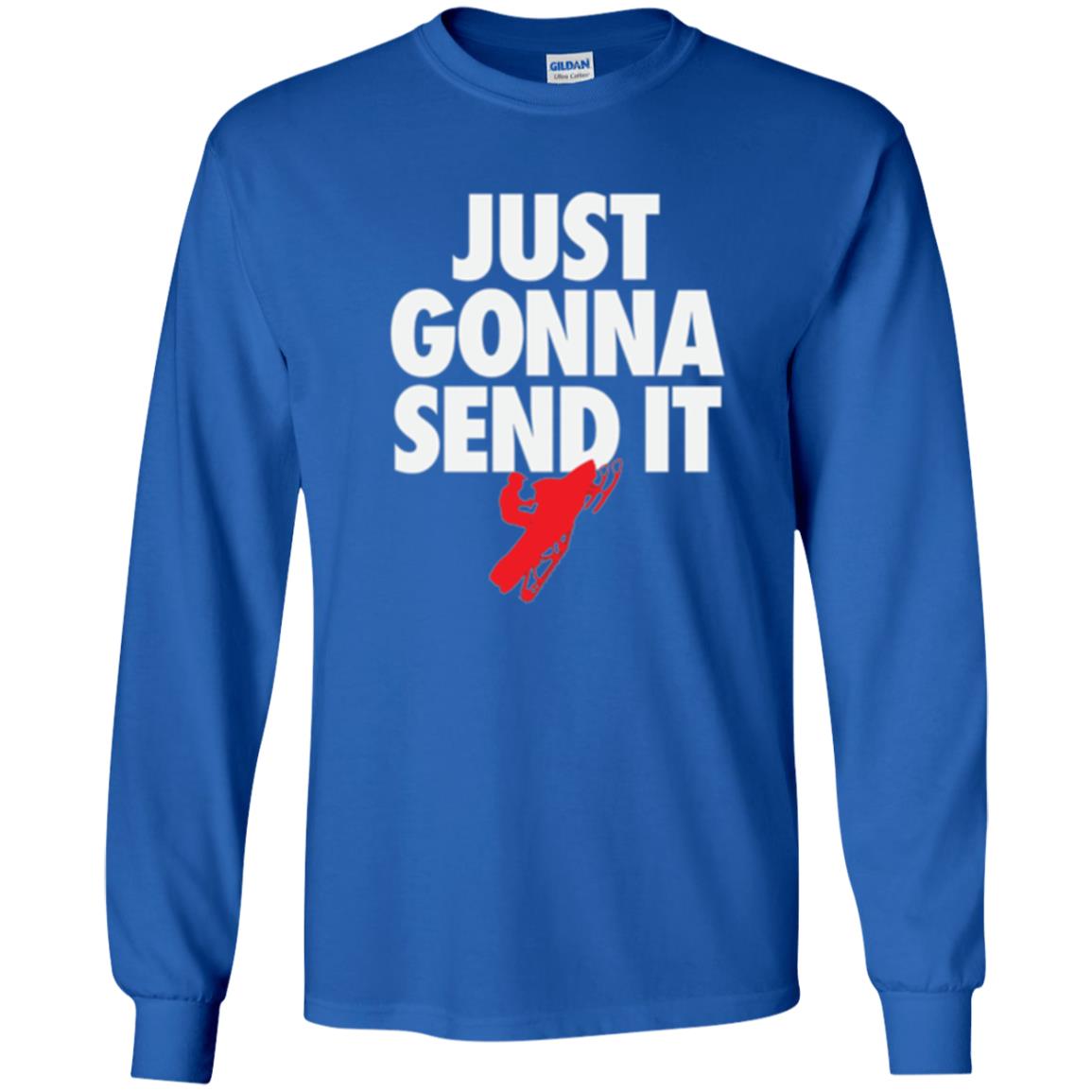 Snowmobile T-shirt Just Gonna Send It T-shirt Royal