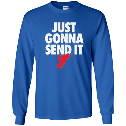Snowmobile T-shirt Just Gonna Send It T-shirt Royal