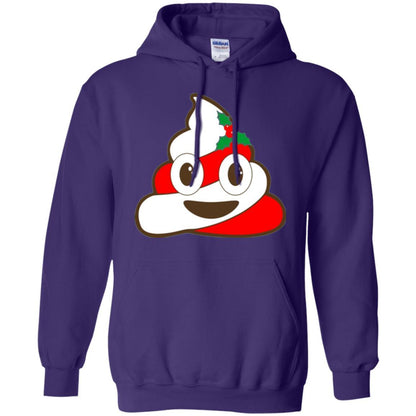 Funny Christmas T-shirt Poop Emojis Christmas Purple