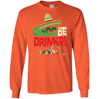 Cinco De Drinko Cinco De Mayo Drink Lover T-shirt Orange