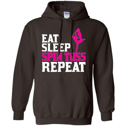 Eat Sleep Spin Toss Repeat Color Guard T-shirt Dark Chocolate