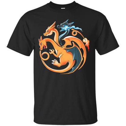 Wistitee Fire Flying And Dragon Shirt Black