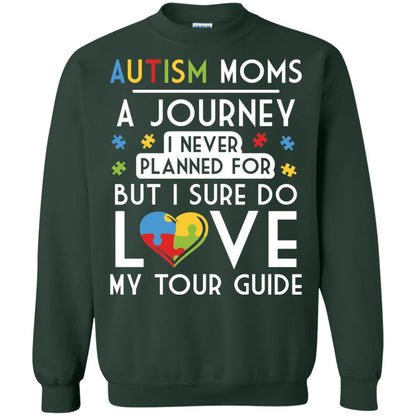Autism Mom Shirt Autism Mom A Journey Of Love Forest Green