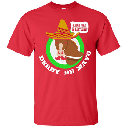 Derby De Mayo Kentucky Sombrero Mexican Horse Race T-shirt Red