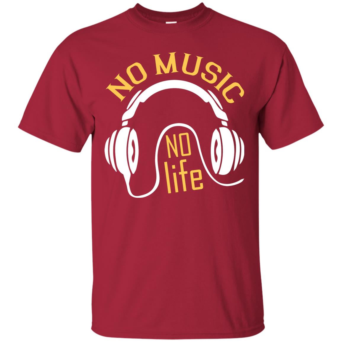 No Music No Life Music Lover Shirt Cardinal