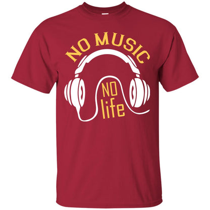 No Music No Life Music Lover Shirt Cardinal