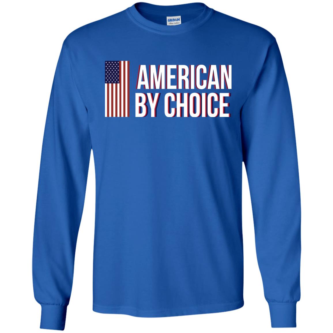 Flag Of American By Choice T-shirt Royal