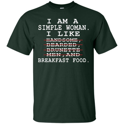 I Am Simple Woman I Like Breakfast Food Shirt Forest